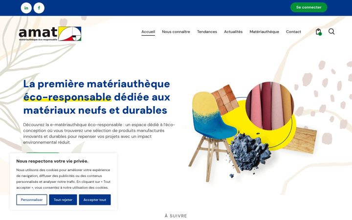 Screenshot of amat-materiautheque.fr