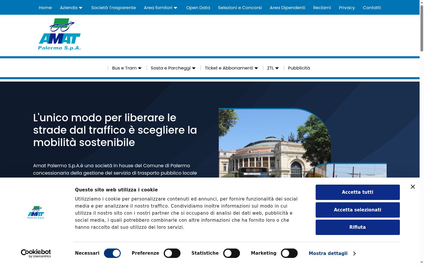 Screenshot des Einwilligungsbanners vor jeglicher Interaktion
