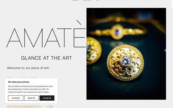 Screenshot of amate.gr