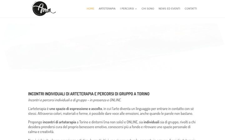 Screenshot of amatelierarteterapia.it