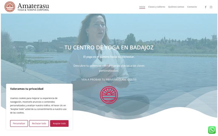Screenshot of amaterasuyogacentro.com