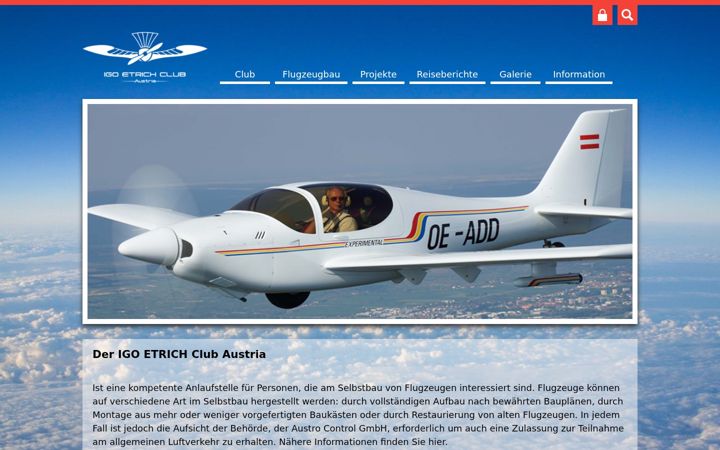 Screenshot of amateurflugzeugbau.at