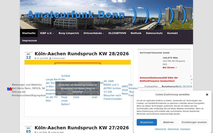 Zrzut ekranu amateurfunk-bonn.de