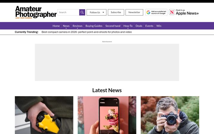 Screenshot of amateurphotographer.co.uk