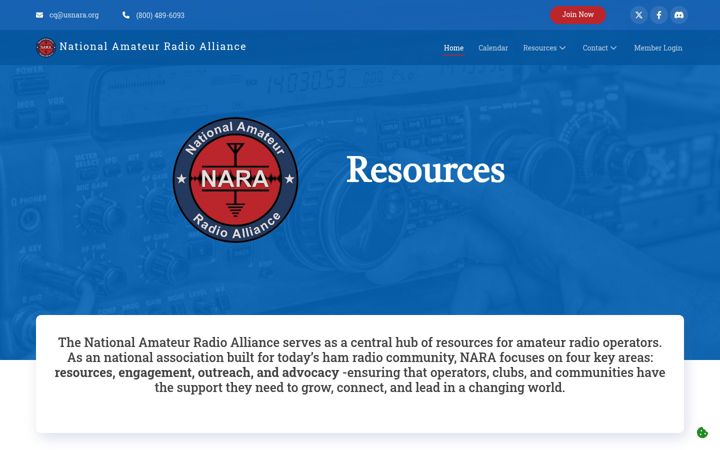 Screenshot of amateurradioalliance.com