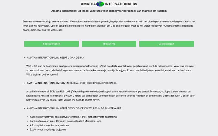 Screenshot of amatha.nl