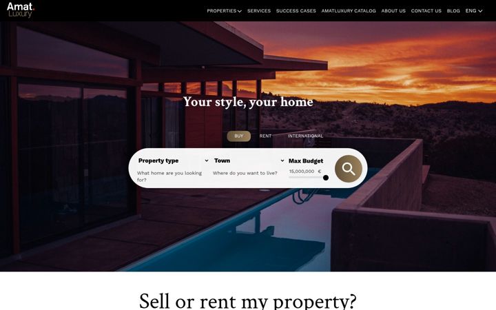 Screenshot von amatluxury.com