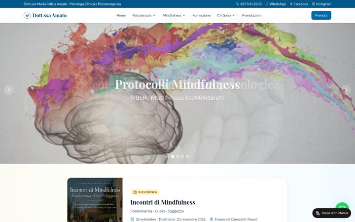 Screenshot von amatomariafelicia.com