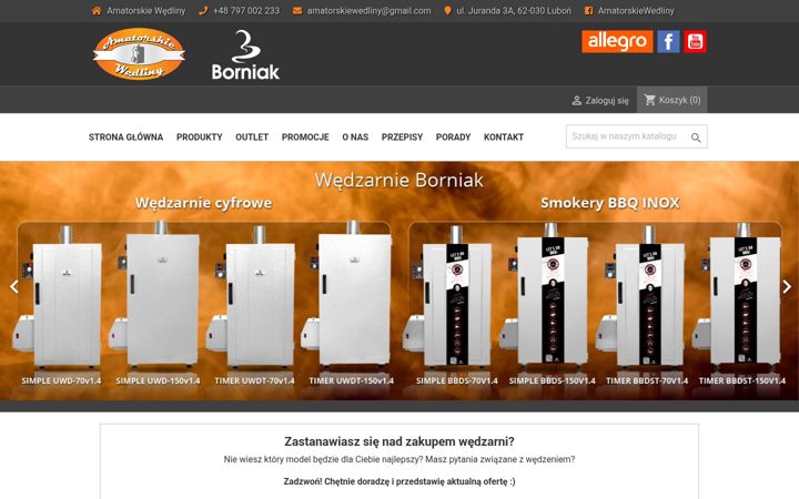 Screenshot of amatorskiewedliny.pl