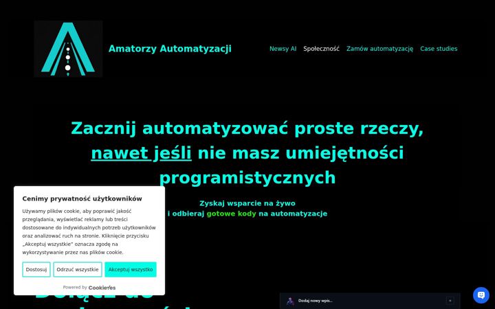 Screenshot of amatorzyautomatyzacji.pl