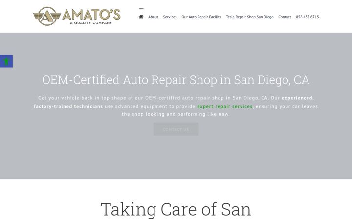 Screenshot ta' amatosautobody.com