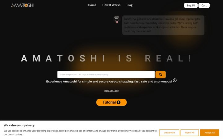 Screenshot ta' amatoshi.com