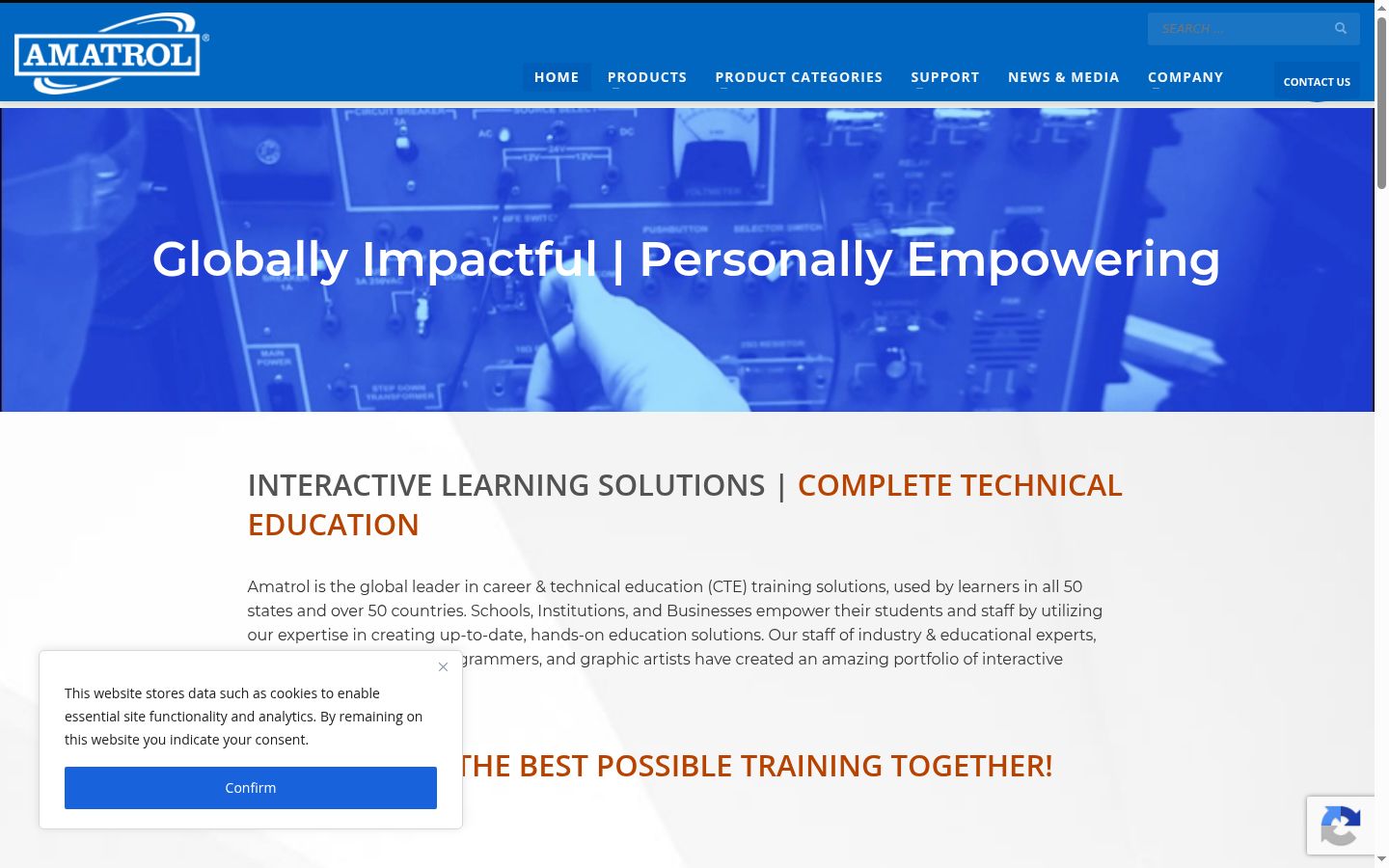 Screenshot of the consent banner shown before any interaction
