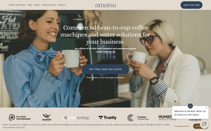 Screenshot of amatsa.co.uk