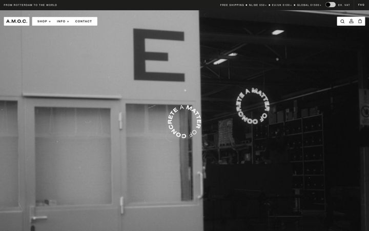 Screenshot ta' amatterofconcrete.com