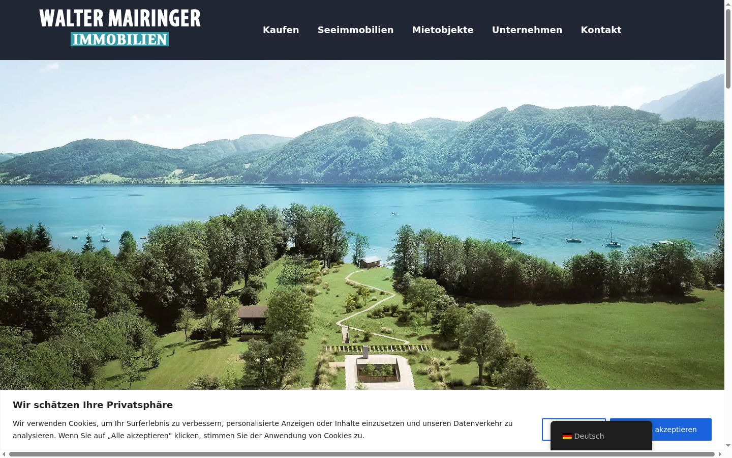 Screenshot tal-banner tal-kunsens muri qabel kwalunkwe interazzjoni