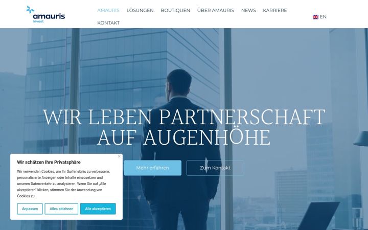 Screenshot ta' amauris-invest.de