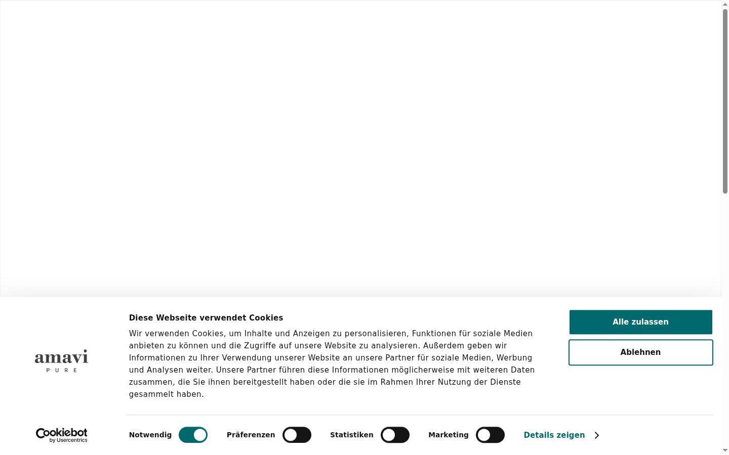 Captura de pantalla del banner de consentimiento mostrado antes de cualquier interacción