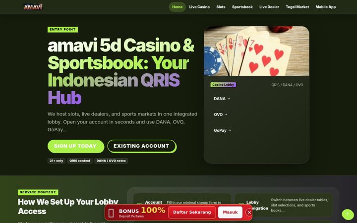 Screenshot of amavi5d.net