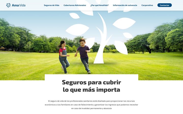 Screenshot of amavidaseguros.com