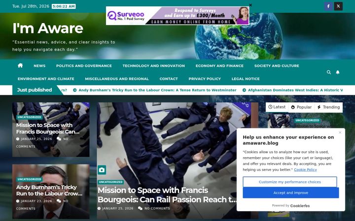 Screenshot of amaware.blog