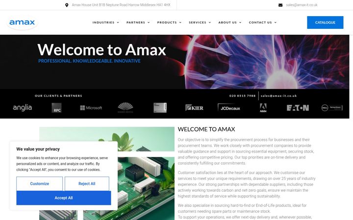 Screenshot of amax-it.co.uk
