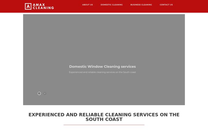 Skærmbillede af amaxcleaning.co.uk