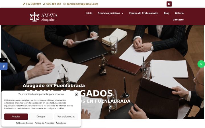 Skærmbillede af amayaabogados.es
