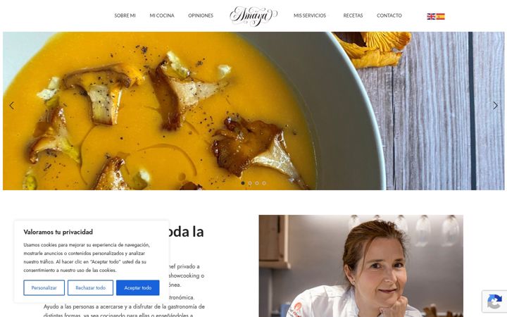Screenshot of amayacocina.com