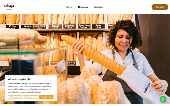 Screenshot of amayaokindegiapanaderia.com