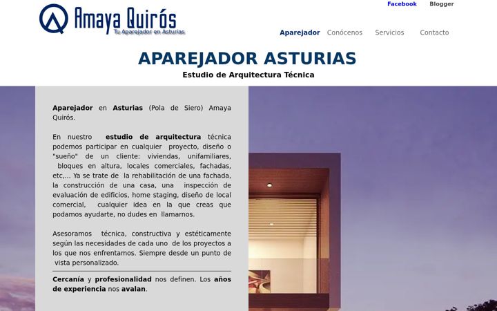 Screenshot stránky amayaquiros.es