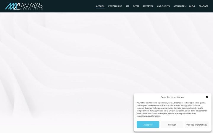 Screenshot of amayas.fr