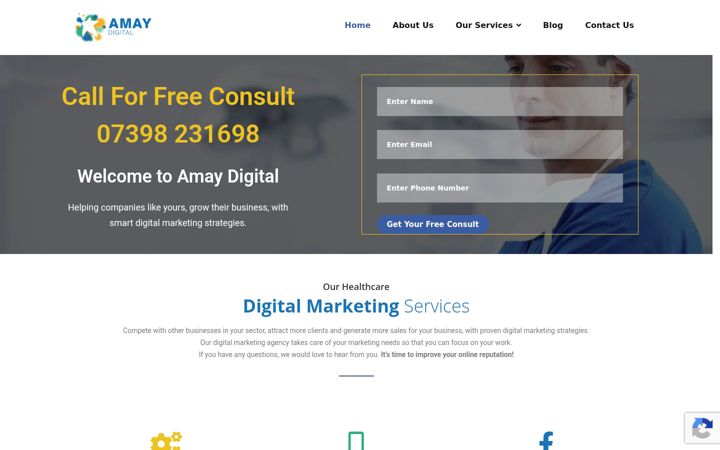 Screenshot stránky amaydigital.co.uk