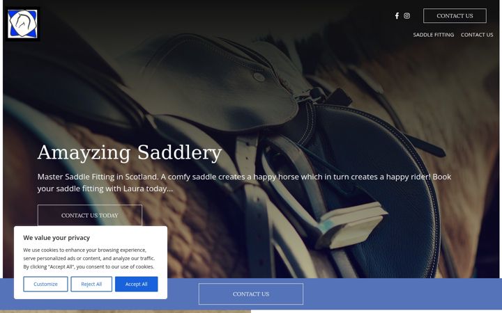 Screenshot of amayzing-saddlery.co.uk