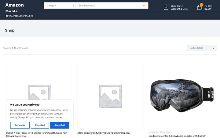 Screenshot of amaz.deals