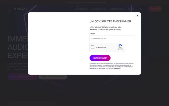 Screenshot of amaze-amsterdam.com