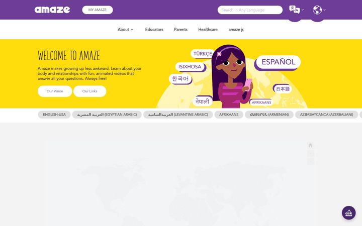 Screenshot of amaze.org