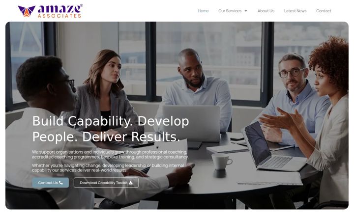 Screenshot ta' amazeassociates.com