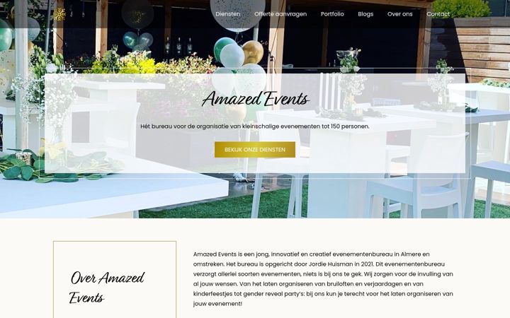 Screenshot of amazedevents.nl