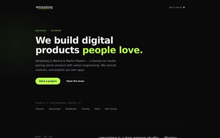 Screenshot of amazeing.net