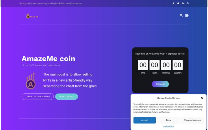 Screenshot van amazemecoin.com