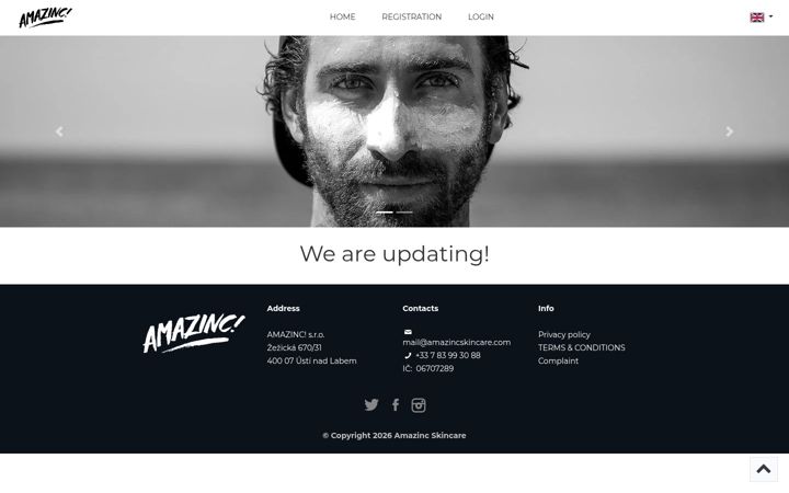 Screenshot of amazincskincare.eu