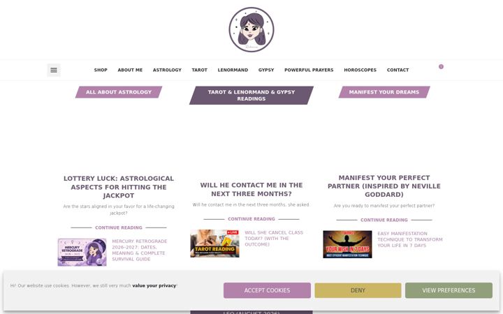 Screenshot of amazing-astrology.com