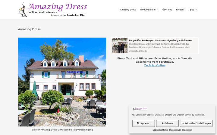 Screenshot of amazing-dress.de