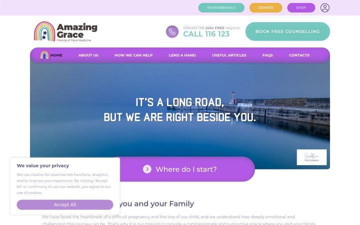 Screenshot of amazing-grace.org.uk