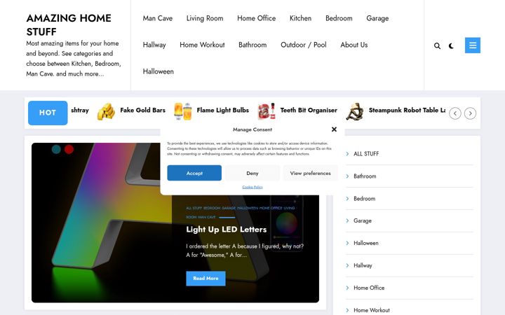 Screenshot van amazing-home-stuff.com