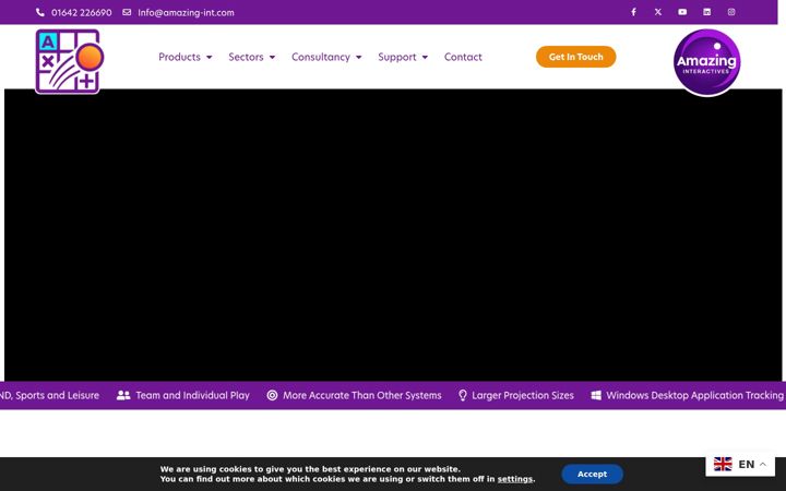 Screenshot van amazing-int.com