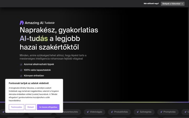 Screenshot of amazingai.hu