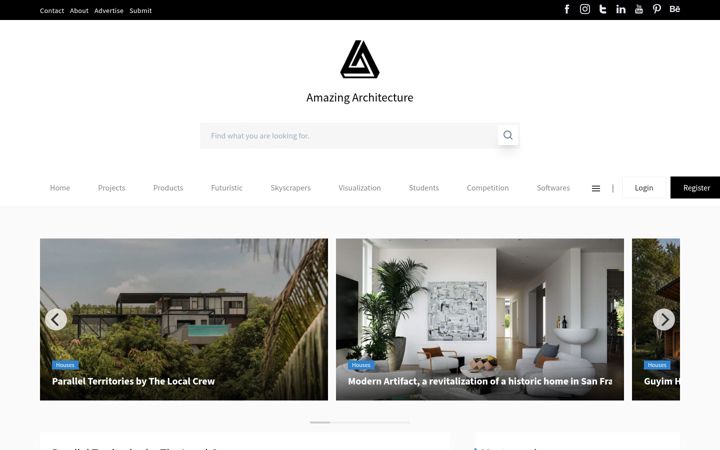 Screenshot of amazingarchitecture.com