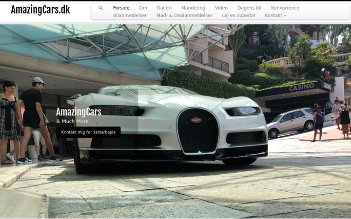 Screenshot of amazingcars.dk